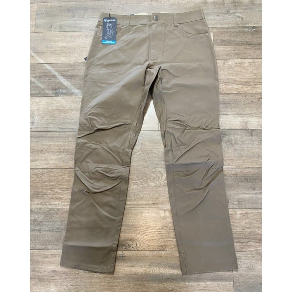Kuhl Free RYDR Mens 38X34 Heavyweight Canvas Tapered Pants Khaki Patina Dye